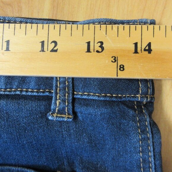 DEMOCRACY Ab Technology High Rise Jean Short 6 Utility Patch Pockets Denim Jorts - Picture 12 of 13